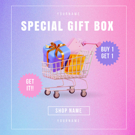 Special Gift Box Shopping Instagram Design Template