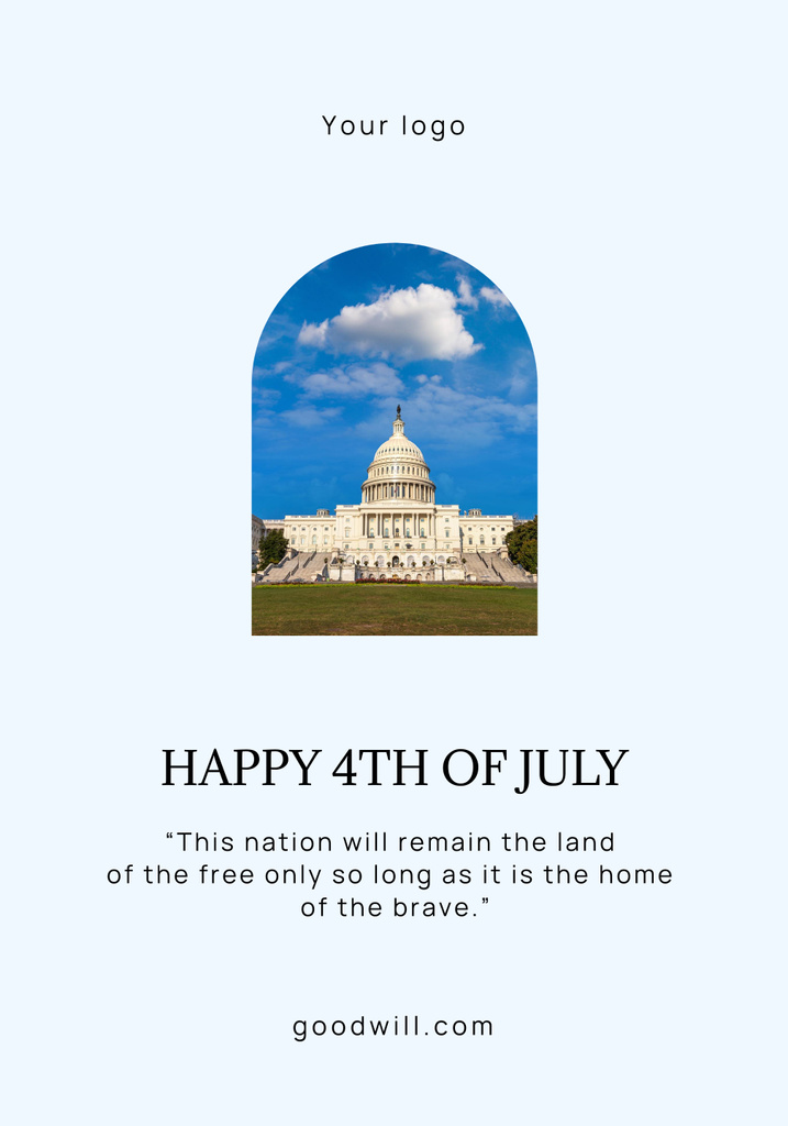 USA Independence Day Greeting Poster 28x40inデザインテンプレート