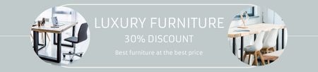 Designvorlage Luxusmöbel für Zuhause und Büro Grau für Ebay Store Billboard