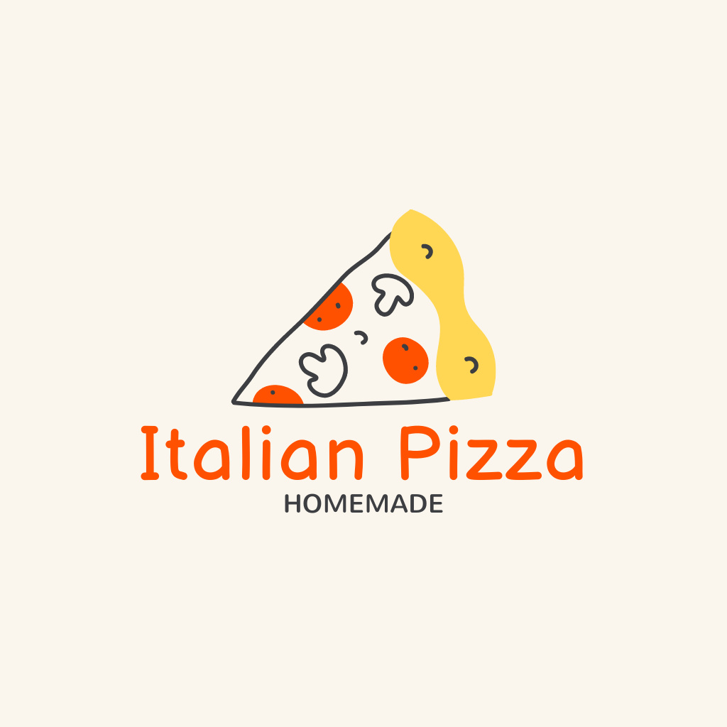 Delicious Pizza Slice Logoデザインテンプレート