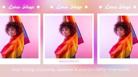 Colorful Pride Month Sale Announcement In Shop Full HD video Design Template