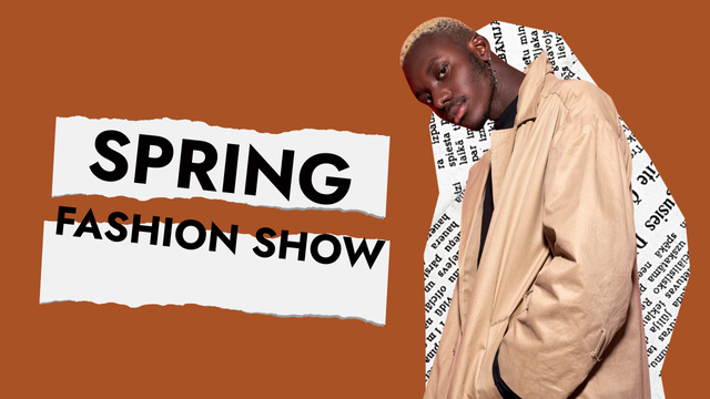 Plantilla de diseño de Spring Fashion Show with Stylish African American Man Youtube Thumbnail 