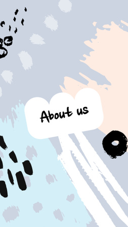 Designvorlage Phrase About Us für Instagram Highlight Cover