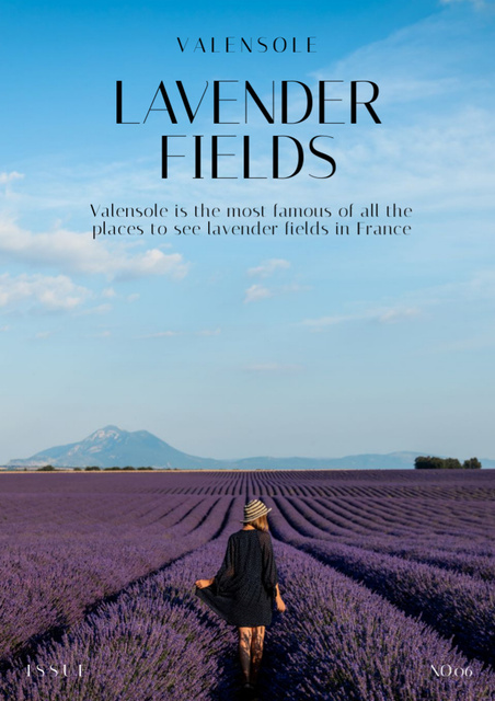 Lavender Fields in France Newsletter Πρότυπο σχεδίασης