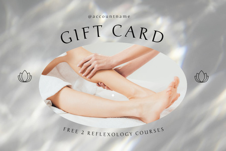 Reflexology Massage Courses Gift Certificate Design Template