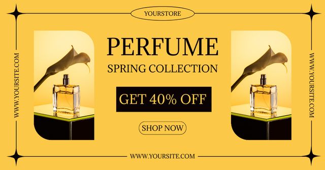 Spring Perfume Collection Sale Announcement Facebook ADデザインテンプレート