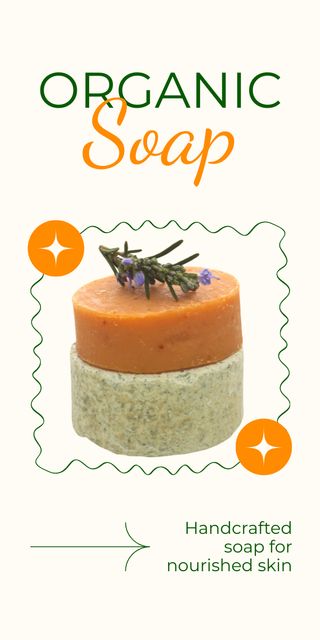 Ontwerpsjabloon van Graphic van Top Quality Organic Handmade Soap