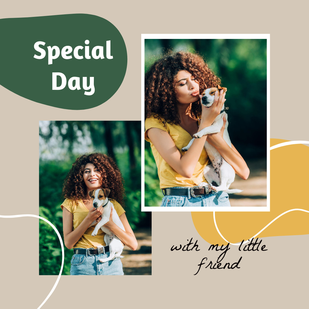 Designvorlage Memories of Special Day with Dog für Instagram