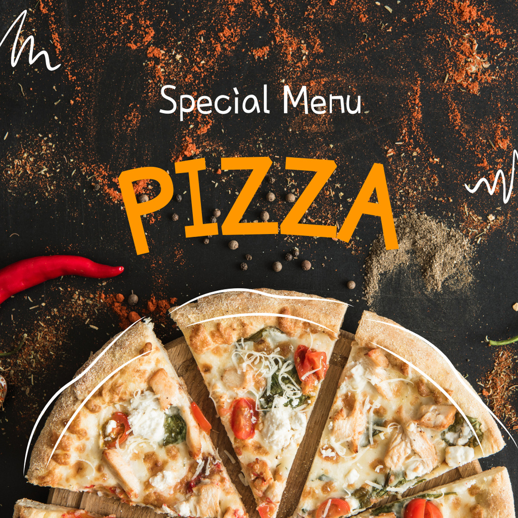 Special Offer for Fragrant Pizza Instagram tervezősablon