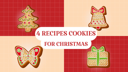 Plantilla de diseño de galletas de navidad recetas Youtube Thumbnail 