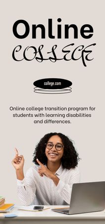 Online College Apply Announcement Flyer DIN Large Design Template