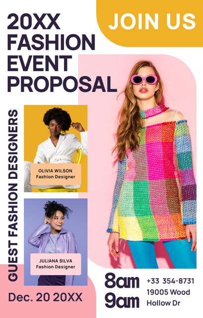 Modèle de visuel Proposal at Fashion Event - Invitation 4.6x7.2in