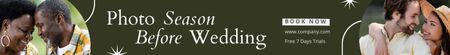 Designvorlage Wedding Photography Services Offer für Leaderboard