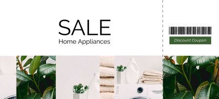 Home Appliance Sale Offer Coupon 3.75x8.25in Design Template