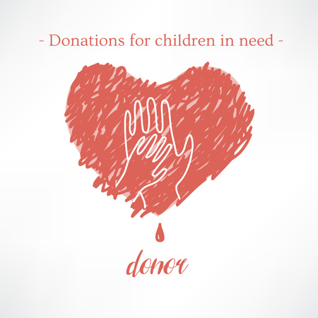 Designvorlage Donation for Children Announcement für Instagram