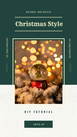 Natural and rustic Christmas decorations Instagram Story Design Template