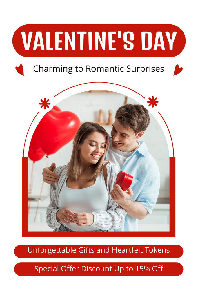 Platilla de diseño Charming Surprises For Couples Due Valentine's Day Pinterest