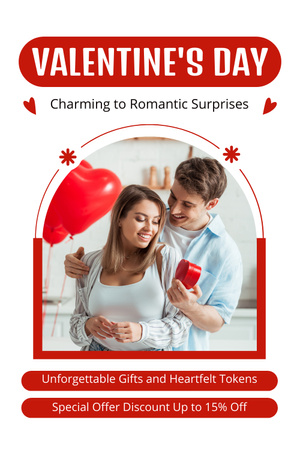 Ontwerpsjabloon van Pinterest van Charmante verrassingen voor koppels vanwege Valentijnsdag