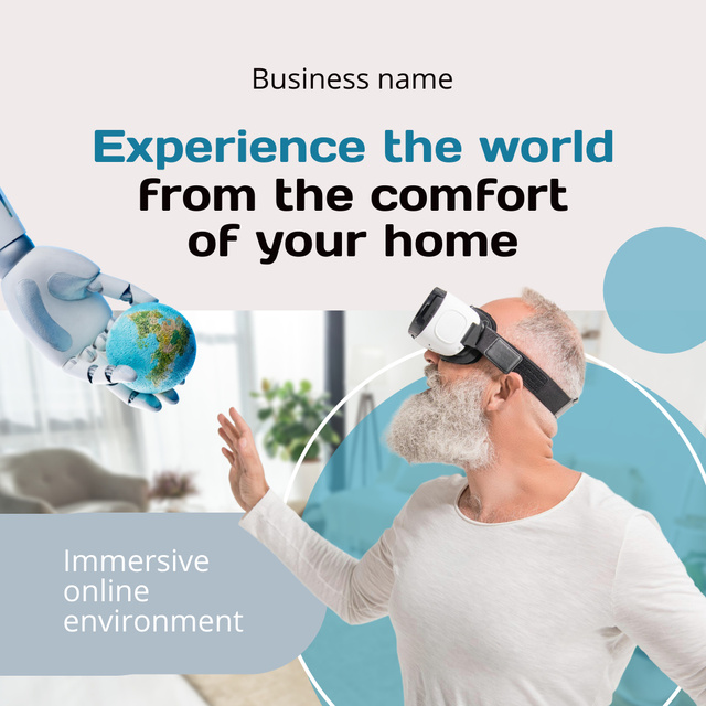 Stunning Online Virtual Reality Environment Offer Instagram – шаблон для дизайну