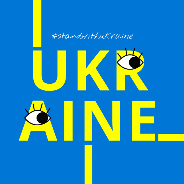 Stand with Ukraine Quote Instagram Tasarım Şablonu