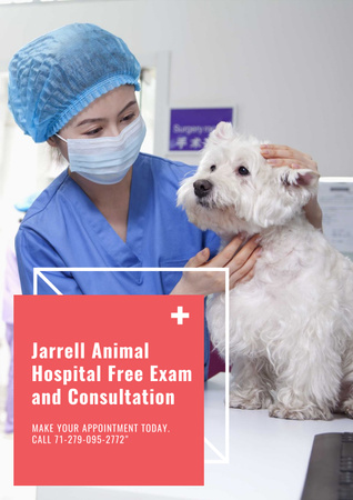 Platilla de diseño Dog in Animal Hospital Poster