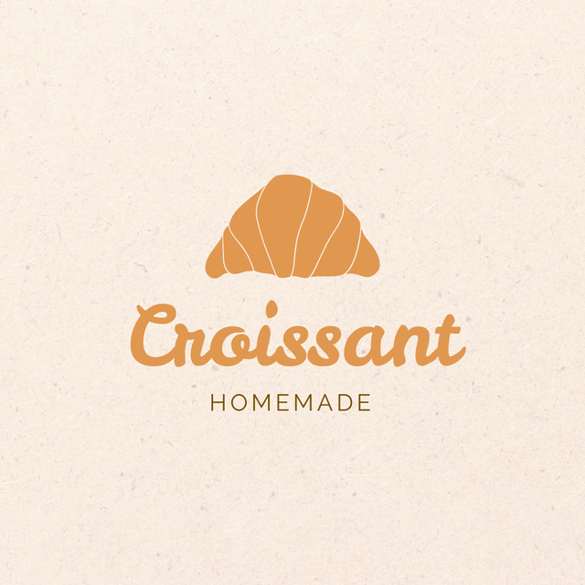 Platilla de diseño Responsible Bakery Promotion with Homemade Croissant Logo