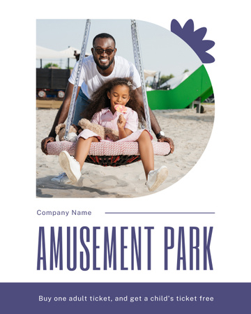 Amusement Park For Family Fun Time Promotion Instagram Post Vertical Design Template