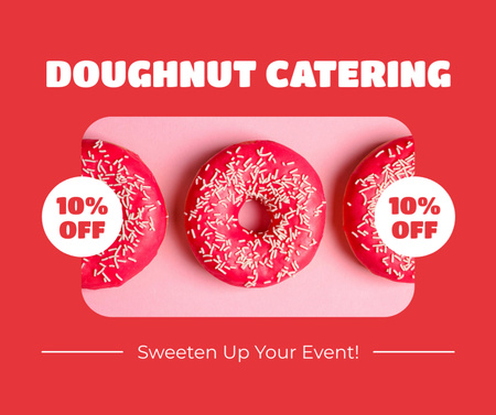Plantilla de diseño de Oferta de servicios de catering de donuts Facebook 