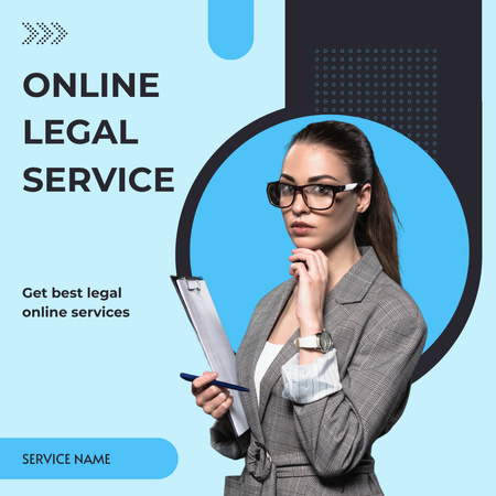 Online Legal Services Ad Instagram Design Template