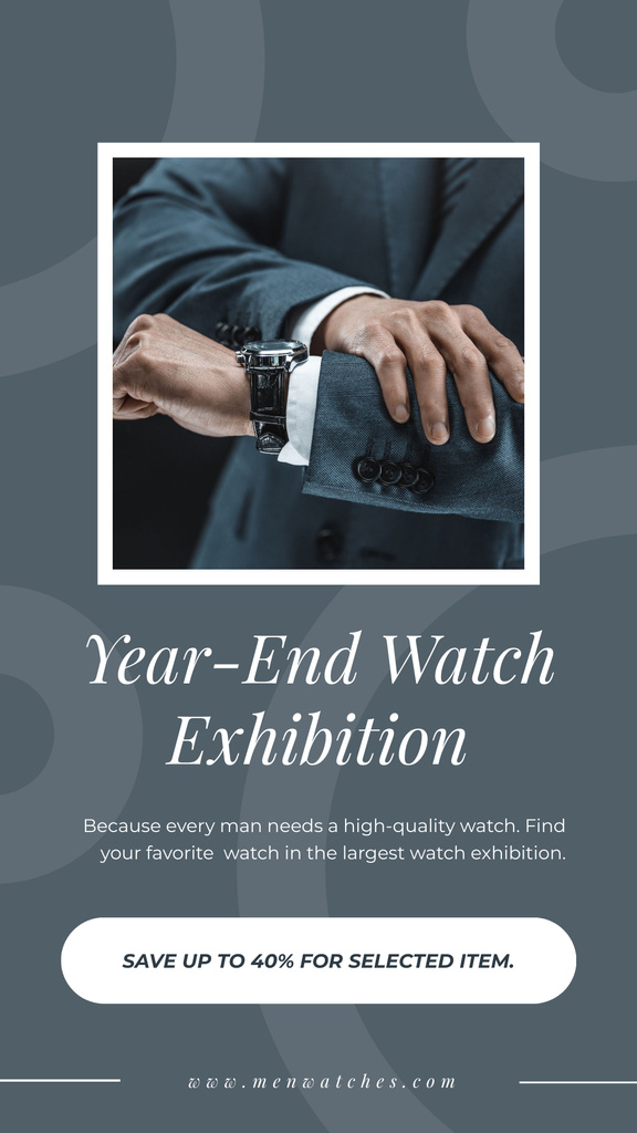 Stylish Watches Perfect Compliment to Suit Instagram Storyデザインテンプレート