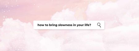 Template di design Mental Health Inspiration on pink clouds Facebook cover