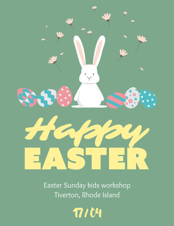 Platilla de diseño Easter Holiday Celebration Announcement Flyer 8.5x11in