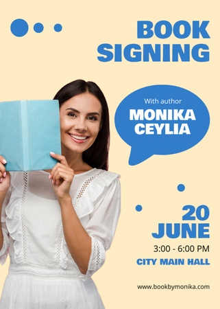 Book Signing Session with Author Flayer Design Template