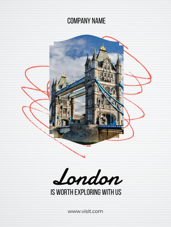 London tour advertisement Poster 36x48in Design Template