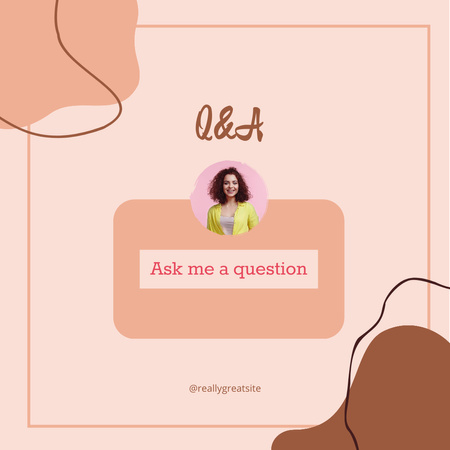 Template di design scheda per fare domande Instagram