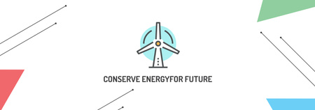 Conserve Energy Wind Turbine Icon Tumblr Modelo de Design