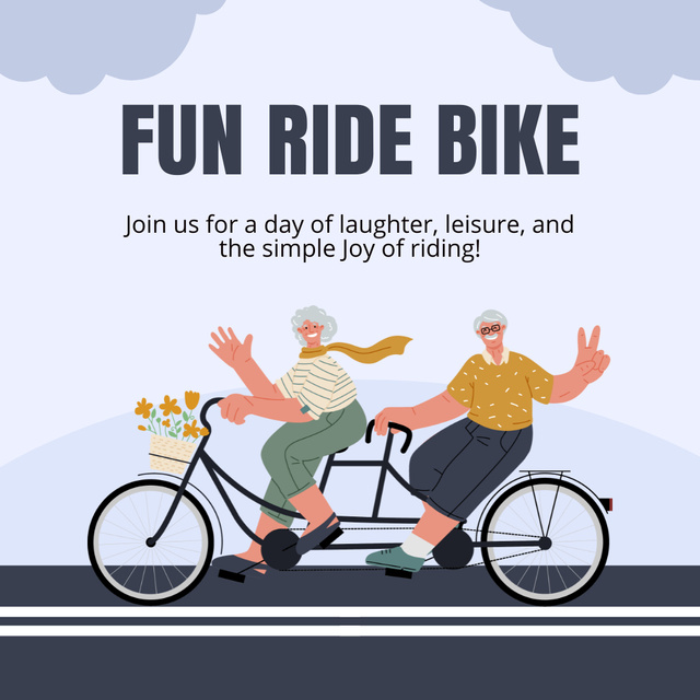 Bicycle Ride Event Instagram AD tervezősablon