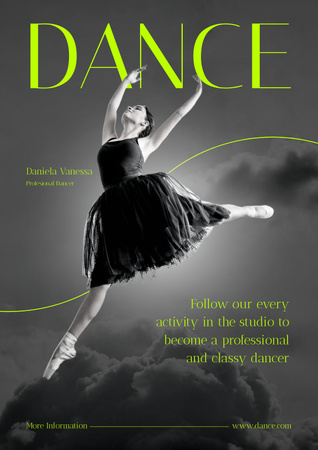 Female Professional Dancer Poster Design Template