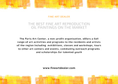 Original Fine Art Sale Announcement with Orange Smears