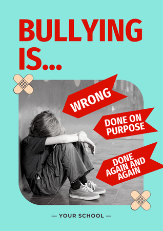 Designvorlage Awareness of Stop Bullying für Poster