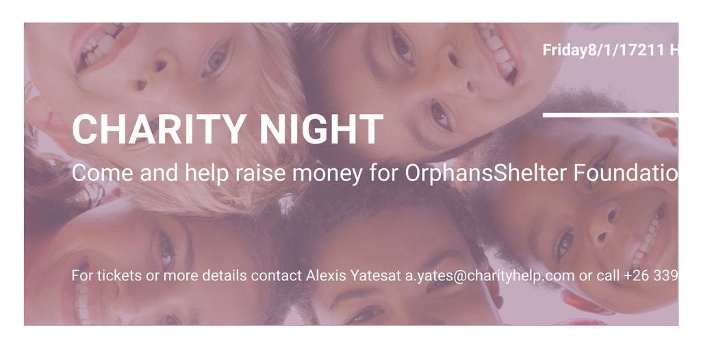 Plantilla de diseño de Corporate Charity Night Image 