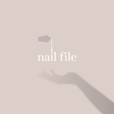 Minimalist Elegant Ad of Manicure Services Logo Design Template