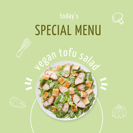 Special Vegan Tofu Salad Offer Instagram Design Template