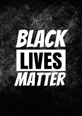 Platilla de diseño Protest Against Racism on Black and White Poster