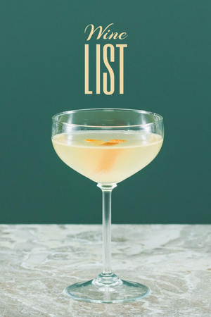 Designvorlage Spritzer Wein in Glas für Pinterest