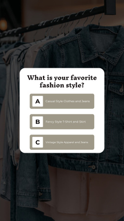 Plantilla de diseño de What is Your Favorite Fashion Style Instagram Story 