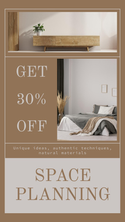 Discount On Space Replanning Projects Instagram Story Modelo de Design