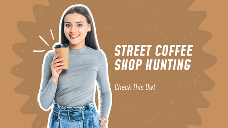 Blog about Street Coffee Shops Youtube Thumbnail Design Template
