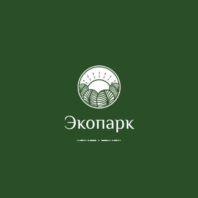 Trees in Forest with Green Icon Animated Logo – шаблон для дизайна