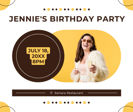 Welcome to My Birthday Party Facebook Design Template